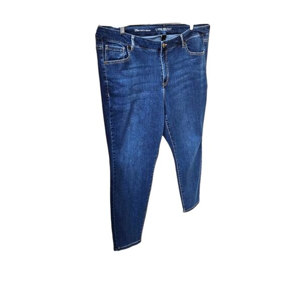 LANE BRYANT Plus Size Mid-Rise Super Stretch Skinny Blue Jeans SIZE Short 24 - Picture 6 of 12
